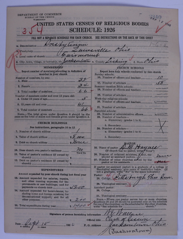 Scan of Presbyterian Church in the United States of America: 2840