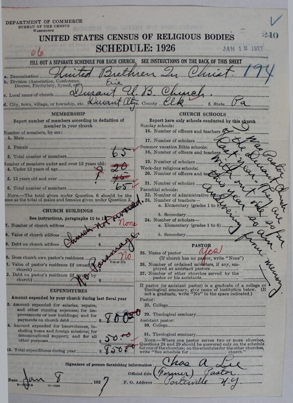 Scan of Church of the United Brethren in Christ: 240