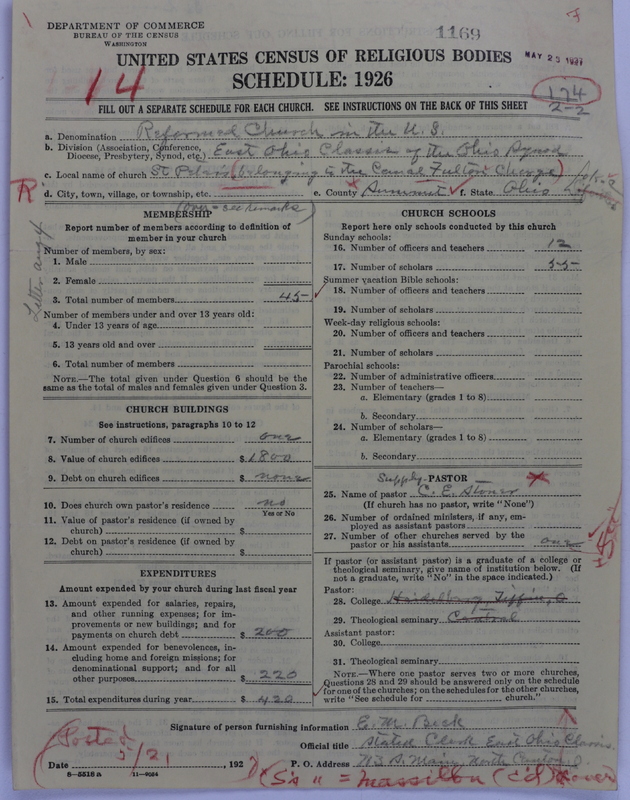 Scan of Reformed Church in the United States: 1169