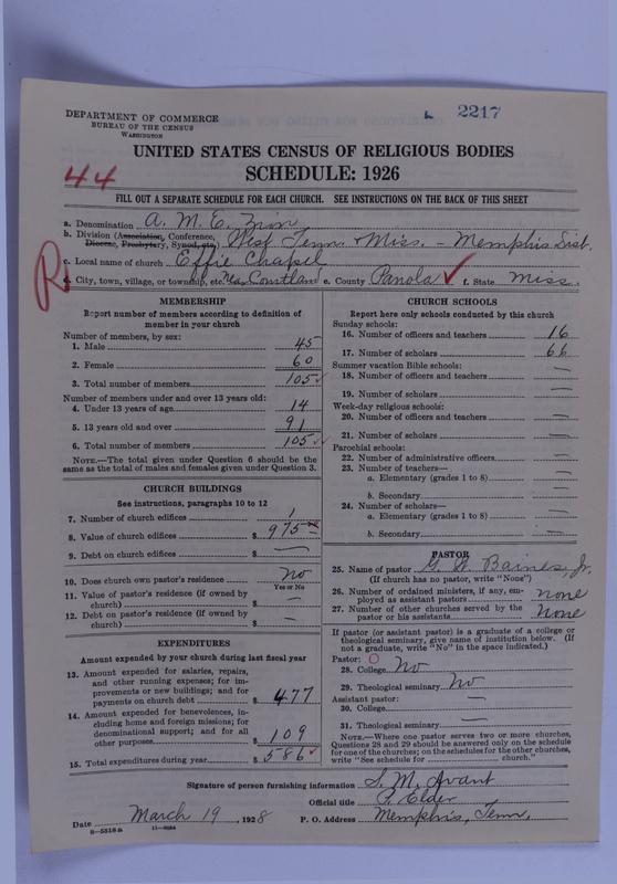 Scan of African Methodist Episcopal Zion Church: 2217