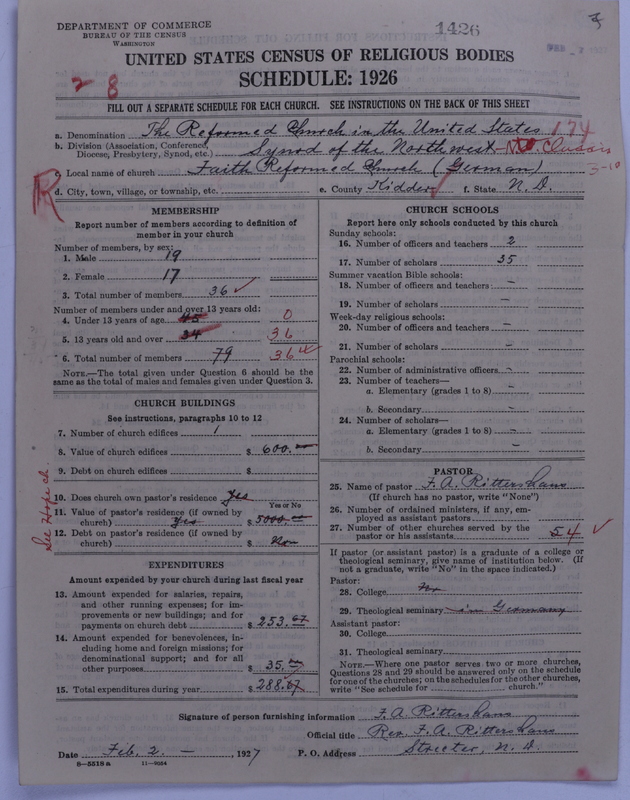 Scan of Reformed Church in the United States: 1426