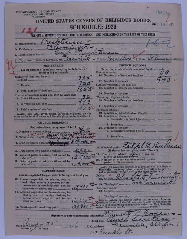 Scan of Presbyterian Church in the United States of America: 3873