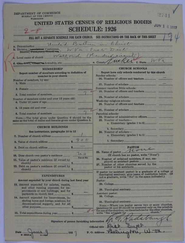 Scan of Church of the United Brethren in Christ: 2741