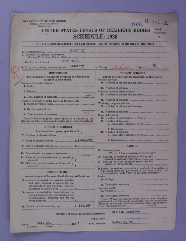 Scan of Negro Baptists: 7051