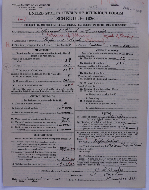 Scan of Reformed Church in America: 474