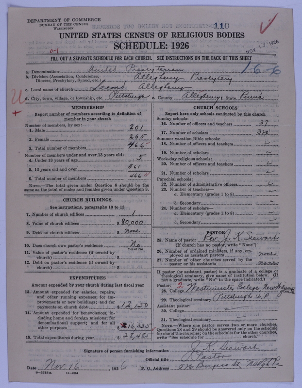 Scan of United Presbyterian Church of North America: 110