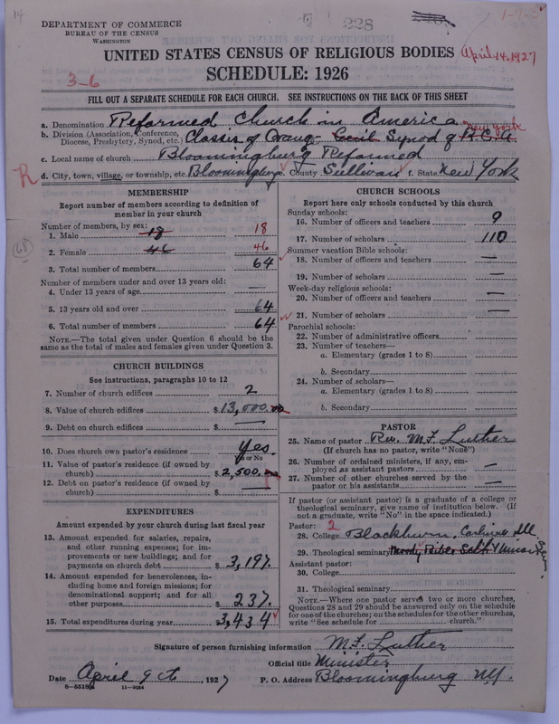 Scan of Reformed Church in America: 228