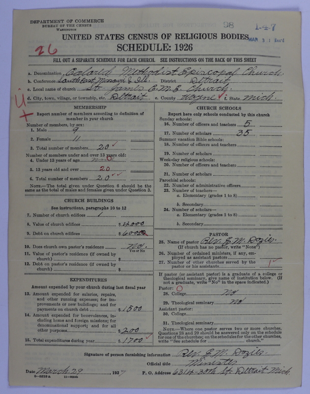 Scan of Colored Methodist Episcopal Church: 98