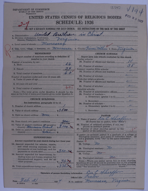 Scan of Church of the United Brethren in Christ: 2387
