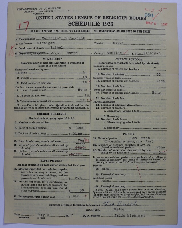 Scan of Methodist Protestant Church: 694