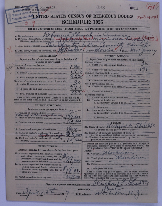 Scan of Reformed Church in America: 398