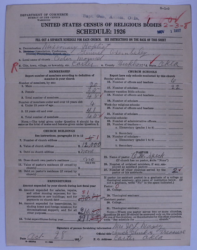 Scan of Missionary Baptist General Assembly of Oklahoma: 1
