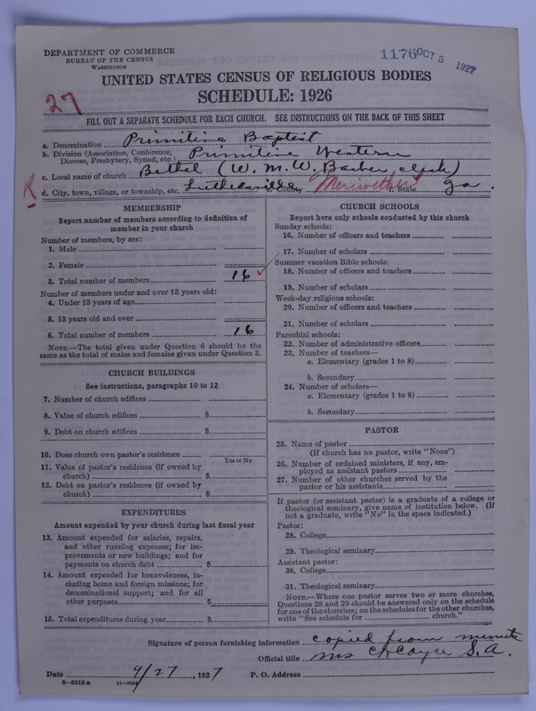 Scan of Primitive Baptists: 1176