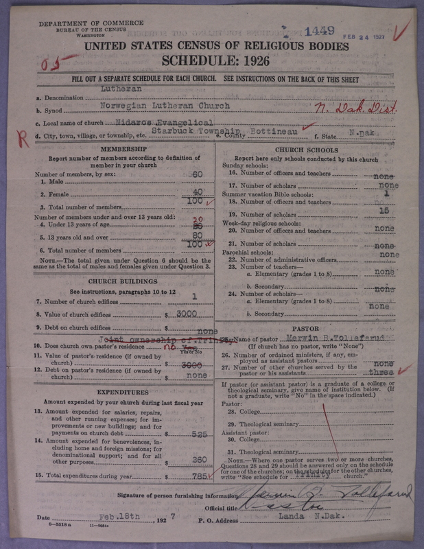 Scan of Norwegian Lutheran Church of America: 1449
