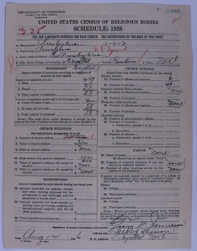 Scan of Presbyterian Church in the United States of America: 5485