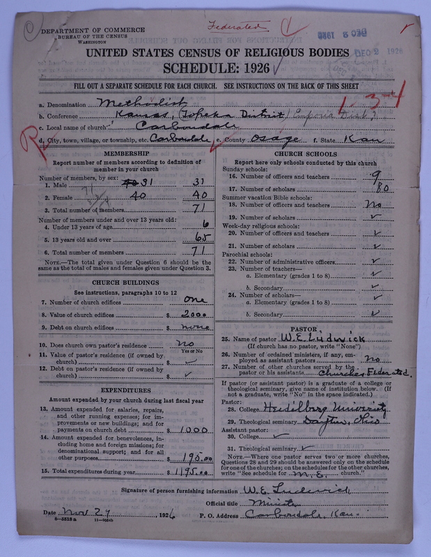 Scan of Federated Churches: