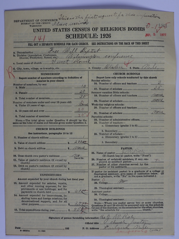 Scan of Free Will Baptists: 182