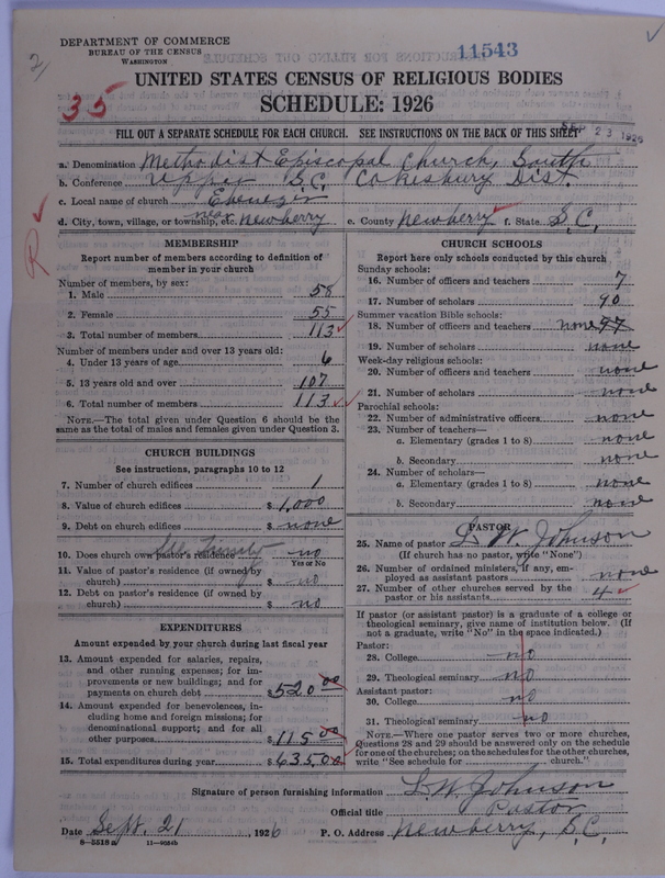 Scan of Methodist Episcopal Church, South: 11543