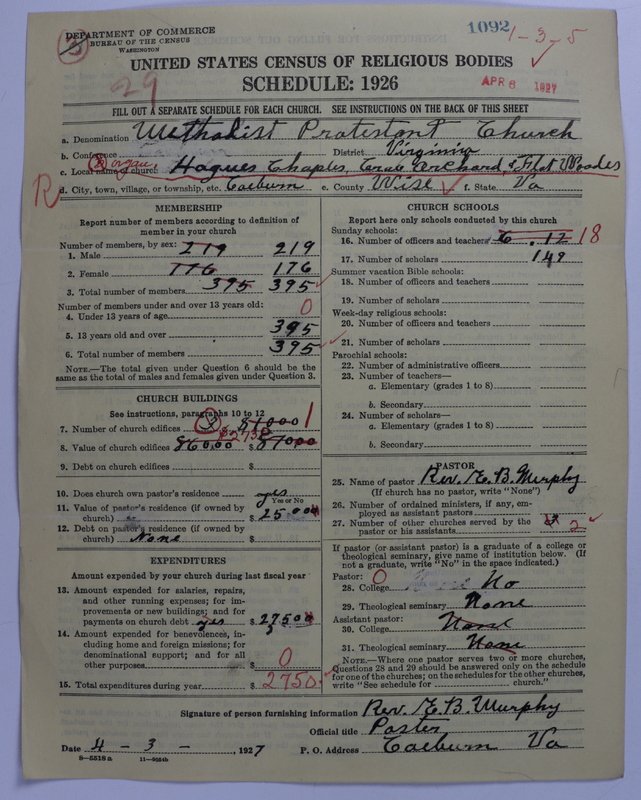 Scan of Methodist Protestant Church: 1092