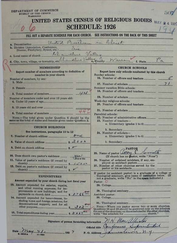 Scan of Church of the United Brethren in Christ: 507