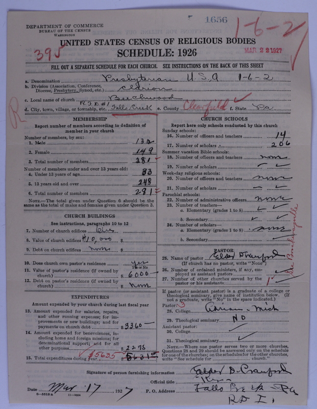 Scan of Presbyterian Church in the United States of America: 1656