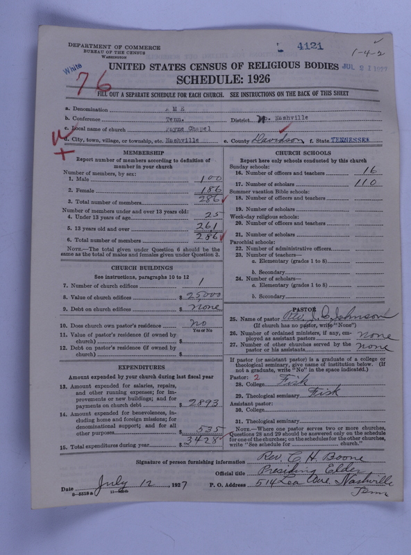 Scan of African Methodist Episcopal Church: 4121