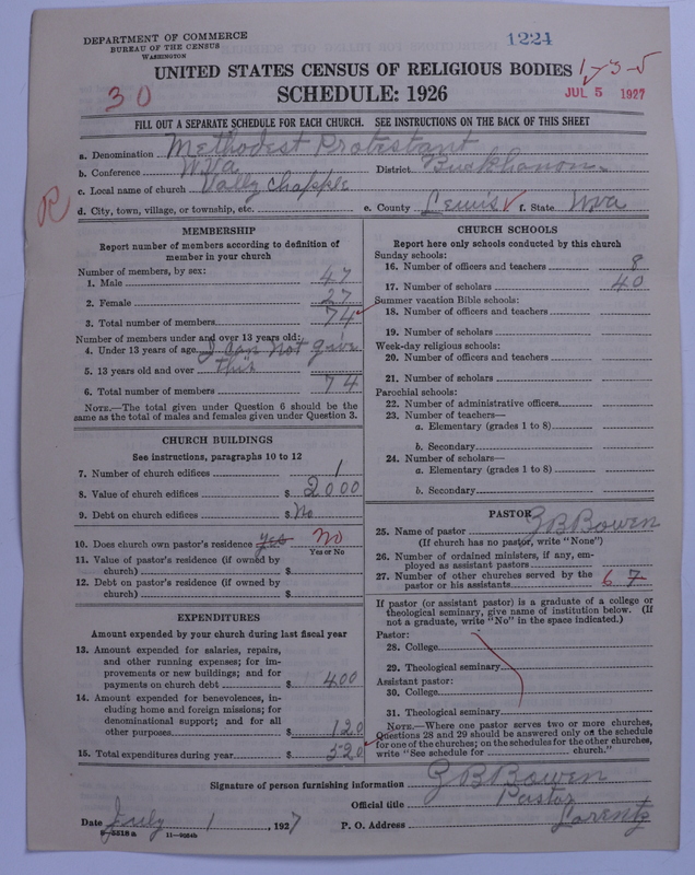 Scan of Methodist Protestant Church: 1224