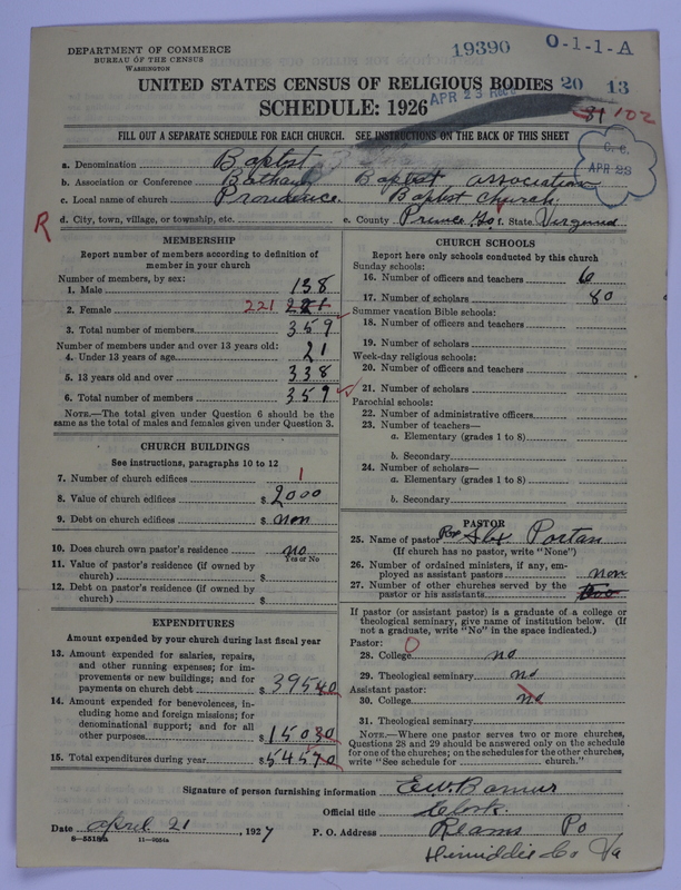 Scan of Negro Baptists: 19390