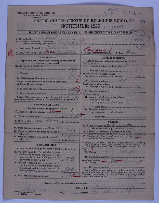 Scan of Negro Baptists: 9430
