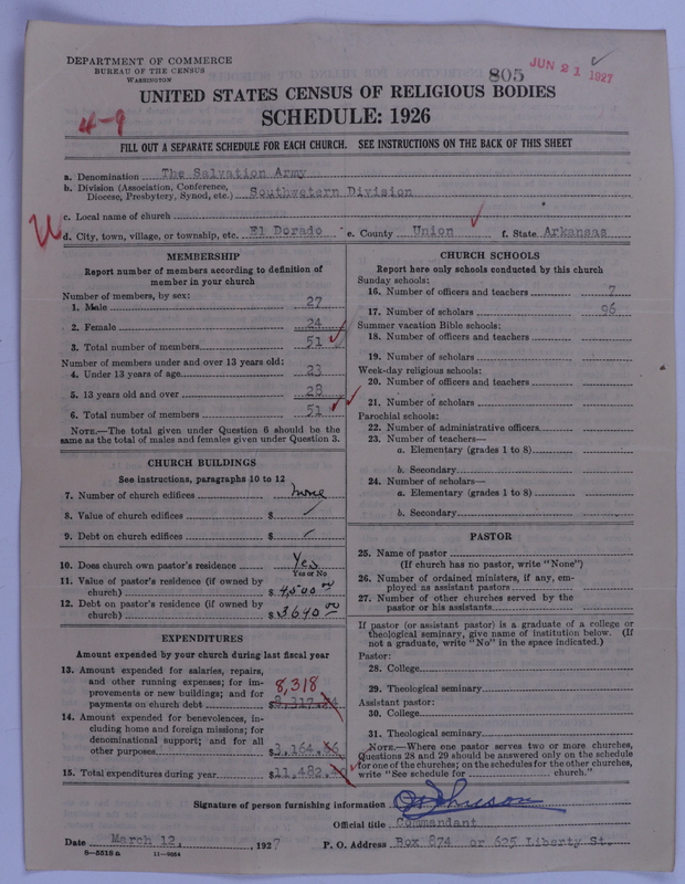 Scan of Salvation Army: 805