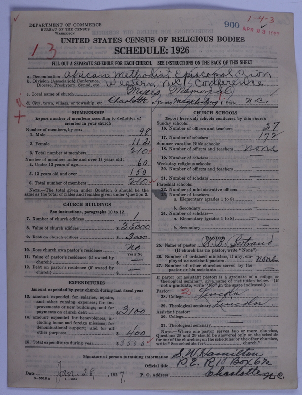 Scan of African Methodist Episcopal Zion Church: 900