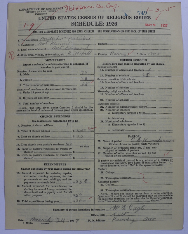 Scan of Methodist Protestant Church: 749