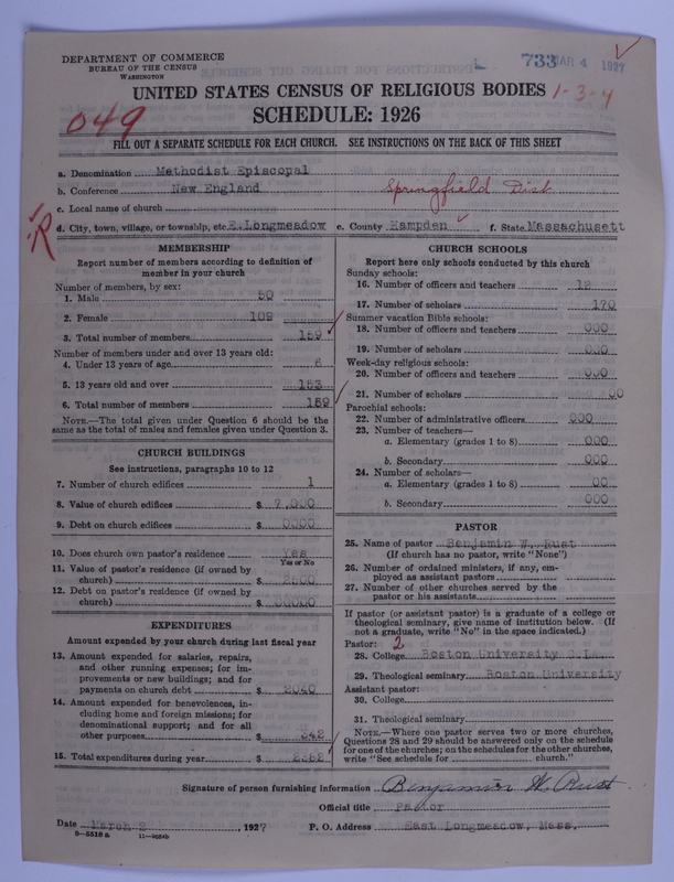 Scan of Methodist Episcopal Church: 733