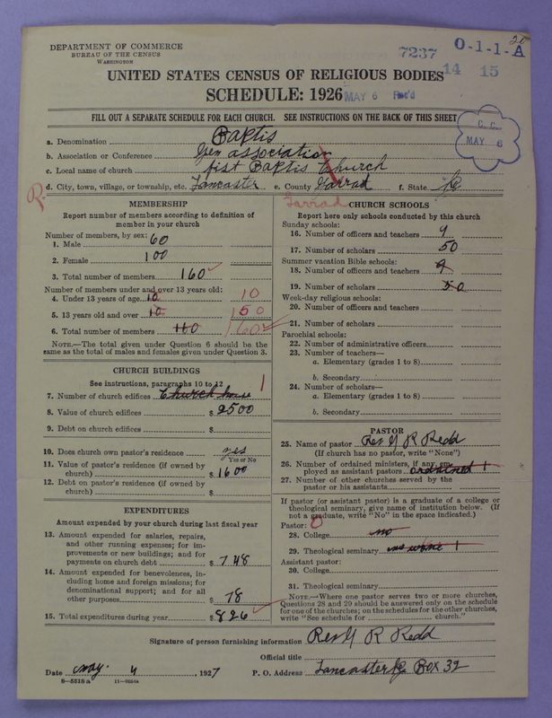 Scan of Negro Baptists: 7237