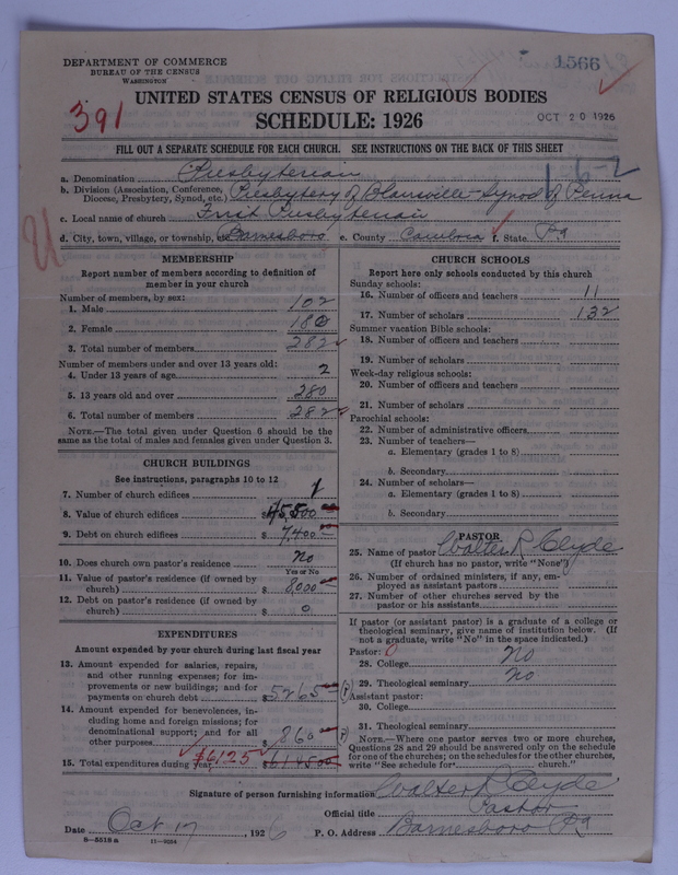 Scan of Presbyterian Church in the United States of America: 1566