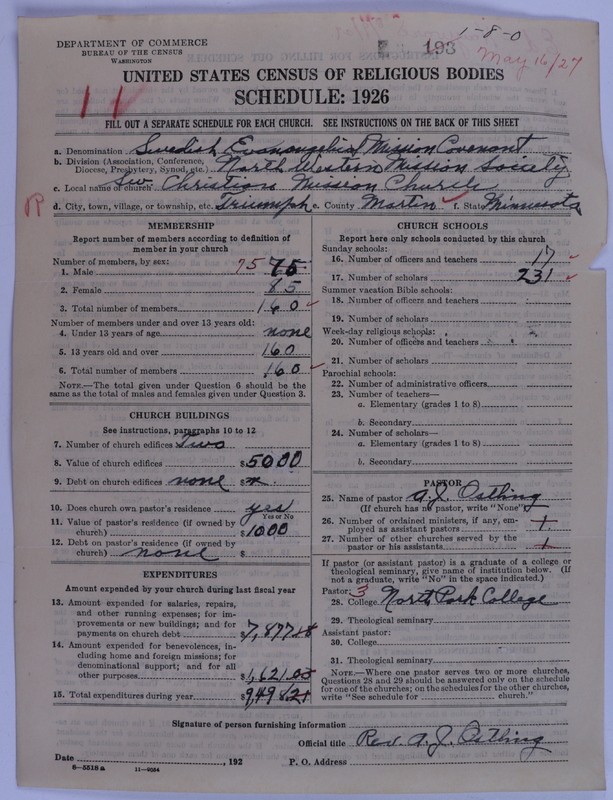 Scan of Swedish Evangelical Mission Covenant of America: 193