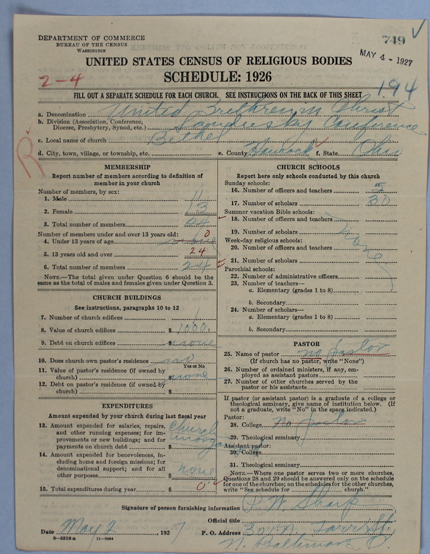 Scan of Church of the United Brethren in Christ: 749
