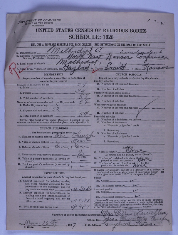 Scan of Federated Churches: