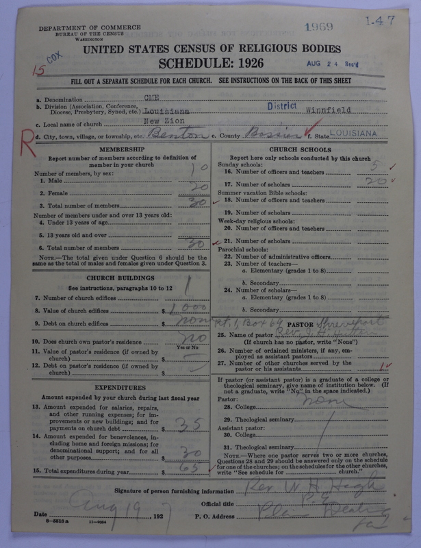 Scan of Colored Methodist Episcopal Church: 1969