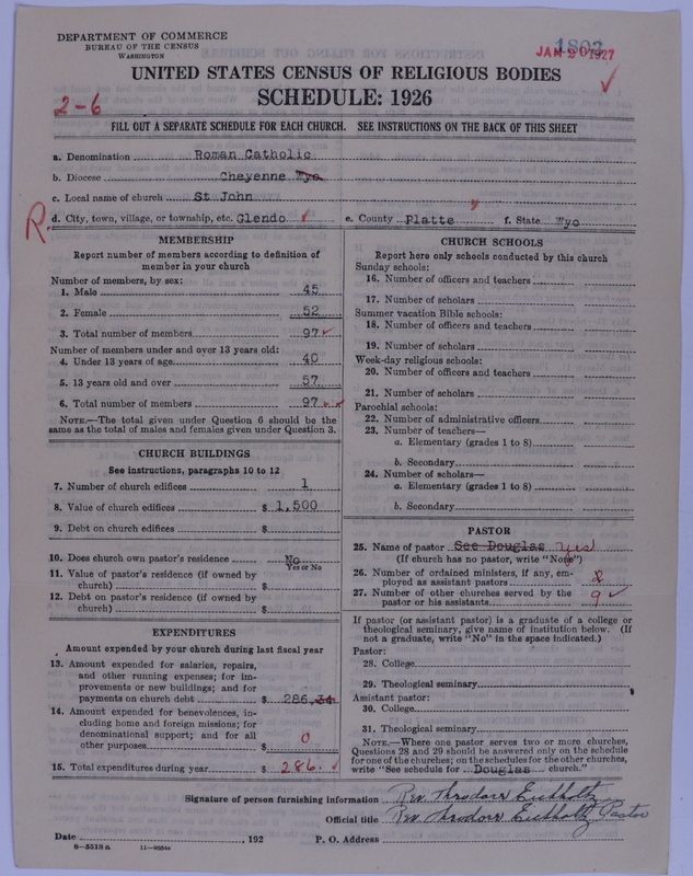Scan of Roman Catholic Church: 1803
