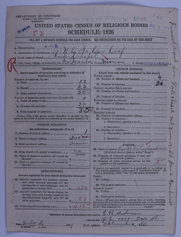 Scan of African Methodist Episcopal Church: 1942