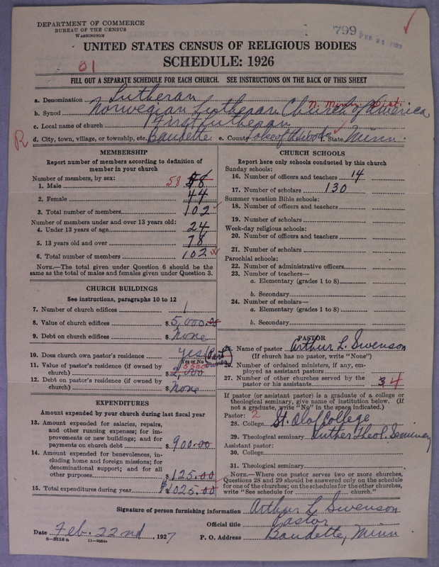 Scan of Norwegian Lutheran Church of America: 799