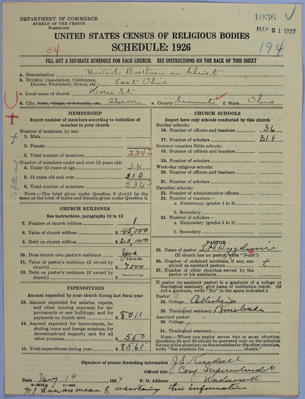 Scan of Church of the United Brethren in Christ: 1036