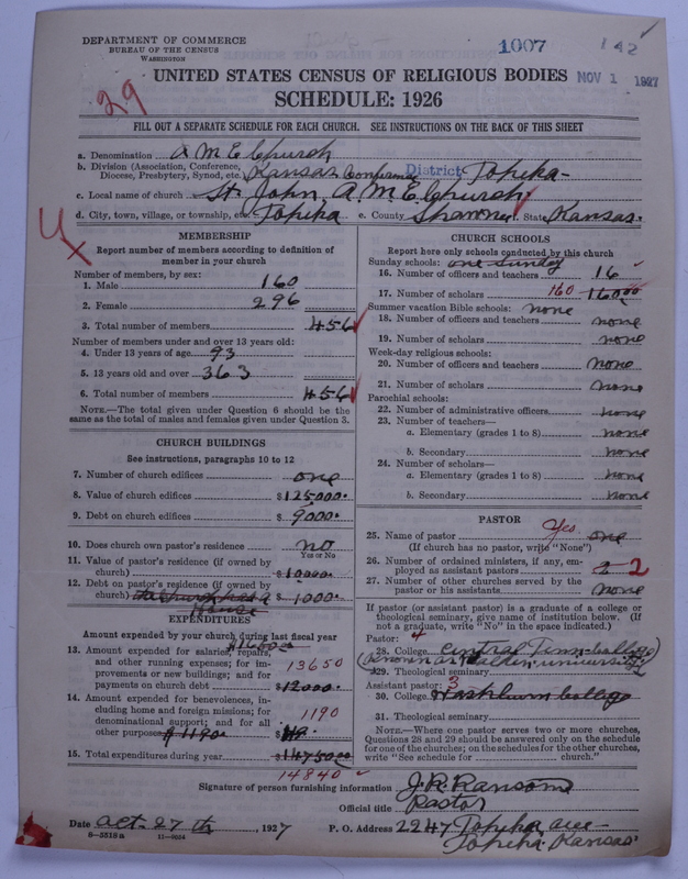 Scan of African Methodist Episcopal Church: 1007