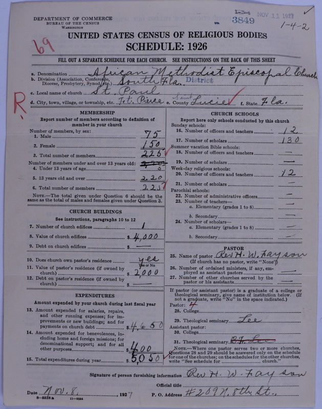 Scan of African Methodist Episcopal Church: 3849