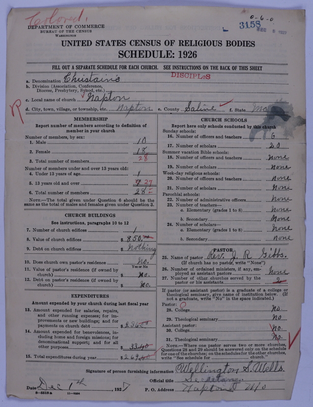 Scan of Disciples of Christ: 3158