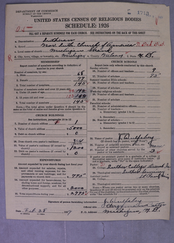 Scan of Norwegian Lutheran Church of America: 1713
