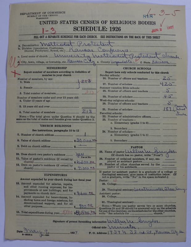 Scan of Methodist Protestant Church: 818