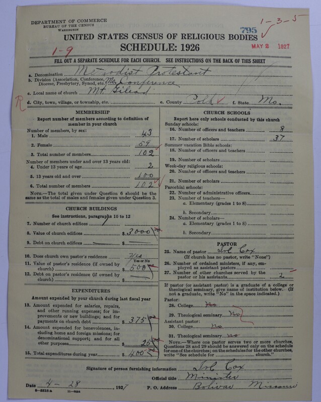 Scan of Methodist Protestant Church: 795