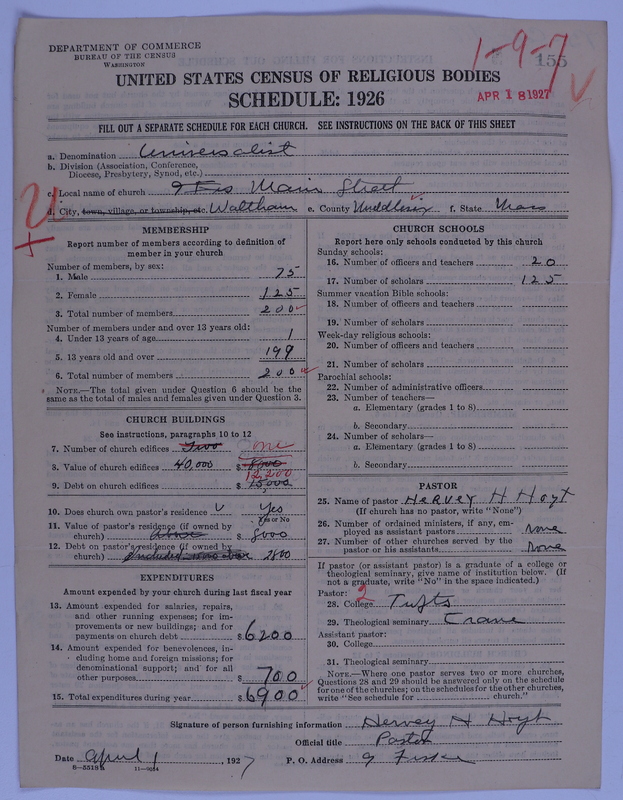Scan of Universalist Church: 155